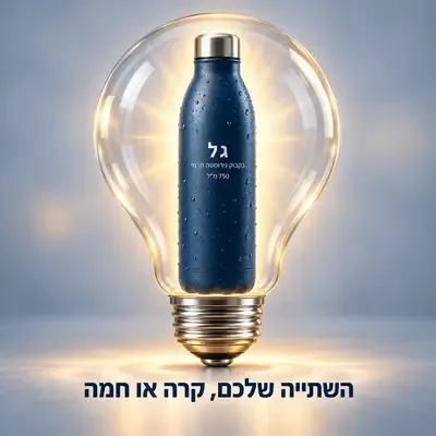 רעיון שתופס: בקבוק בתוך נורה