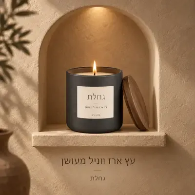 צילומי סטודיו: נר בתוך גומחה מקושתת