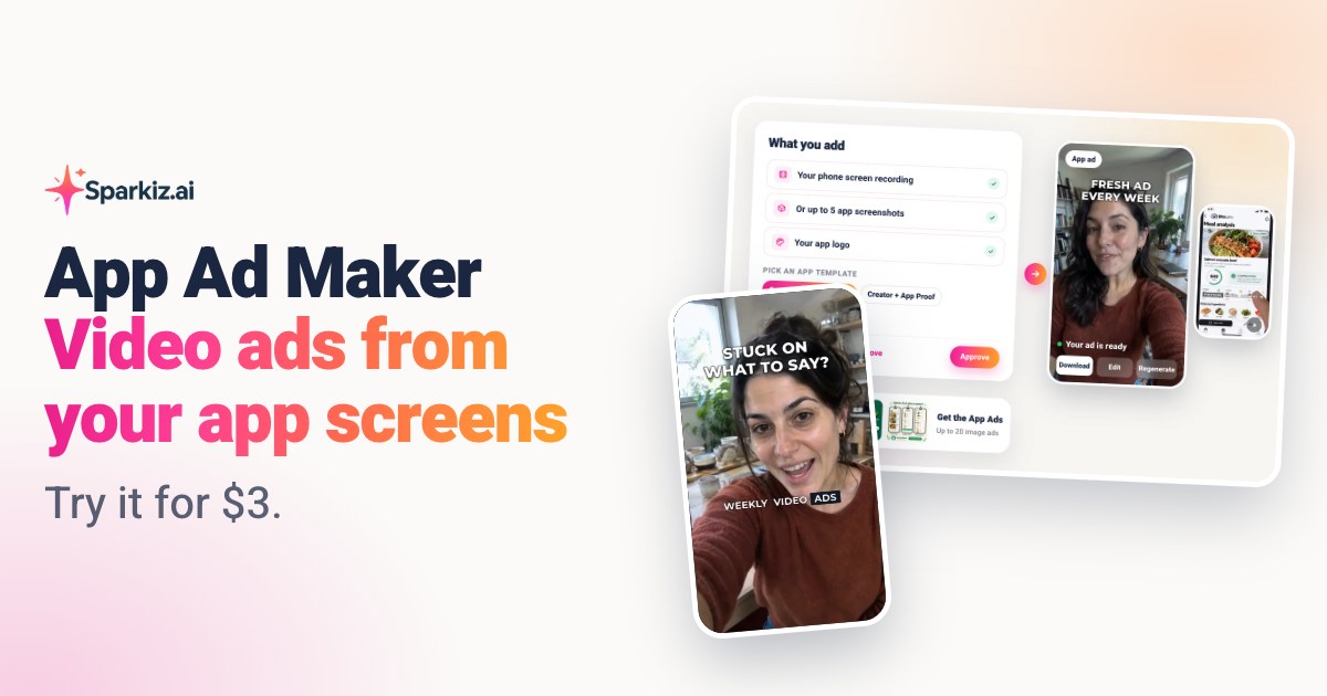 App ad maker that turns your app screen recording or screenshots into video ads