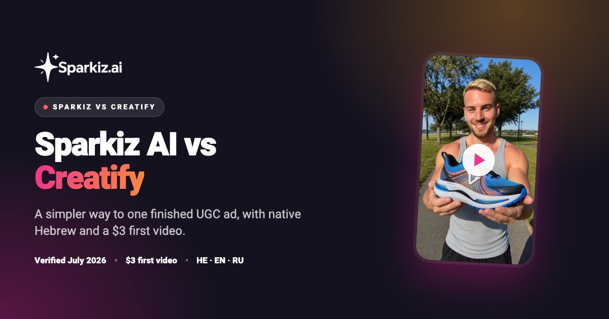 Sparkiz AI vs Creatify compared for UGC ads