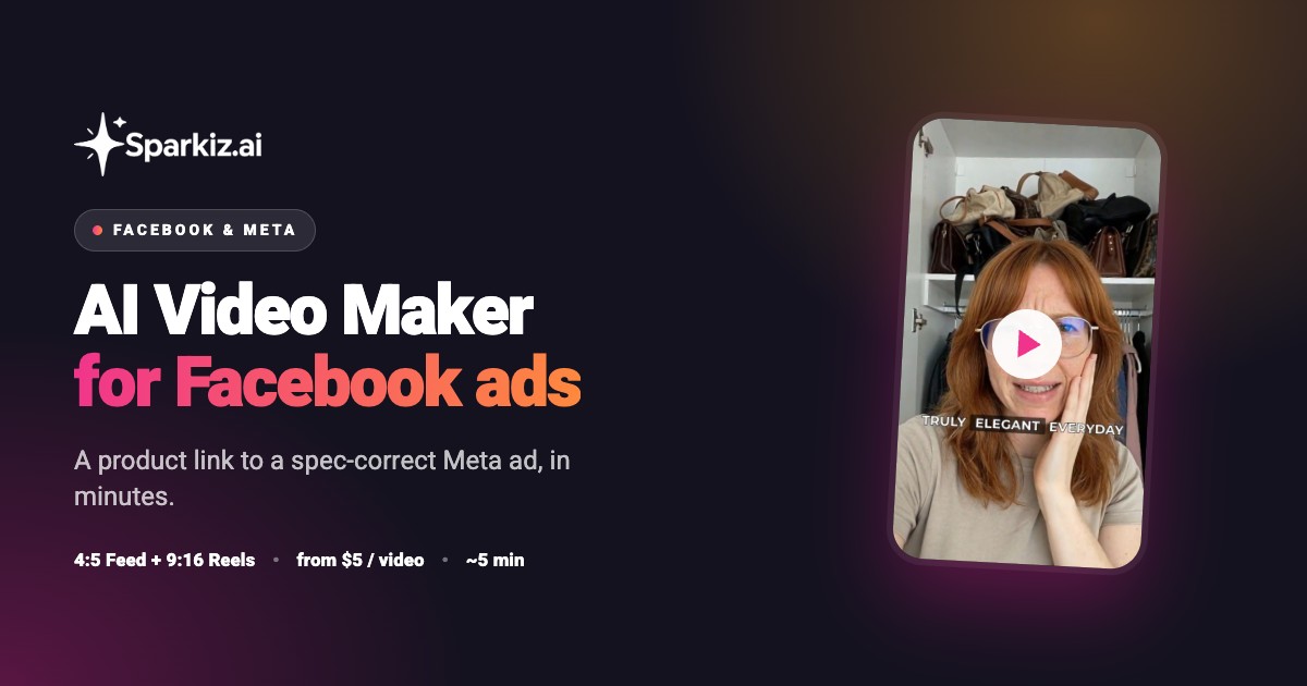 AI video maker for Facebook that turns a product link into Meta ads for Feed and Reels