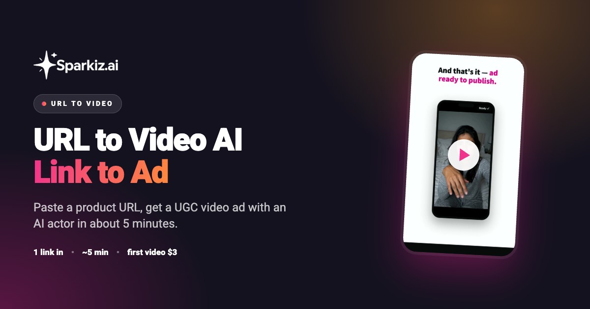URL to video AI that turns any product link into a ready-to-post ad