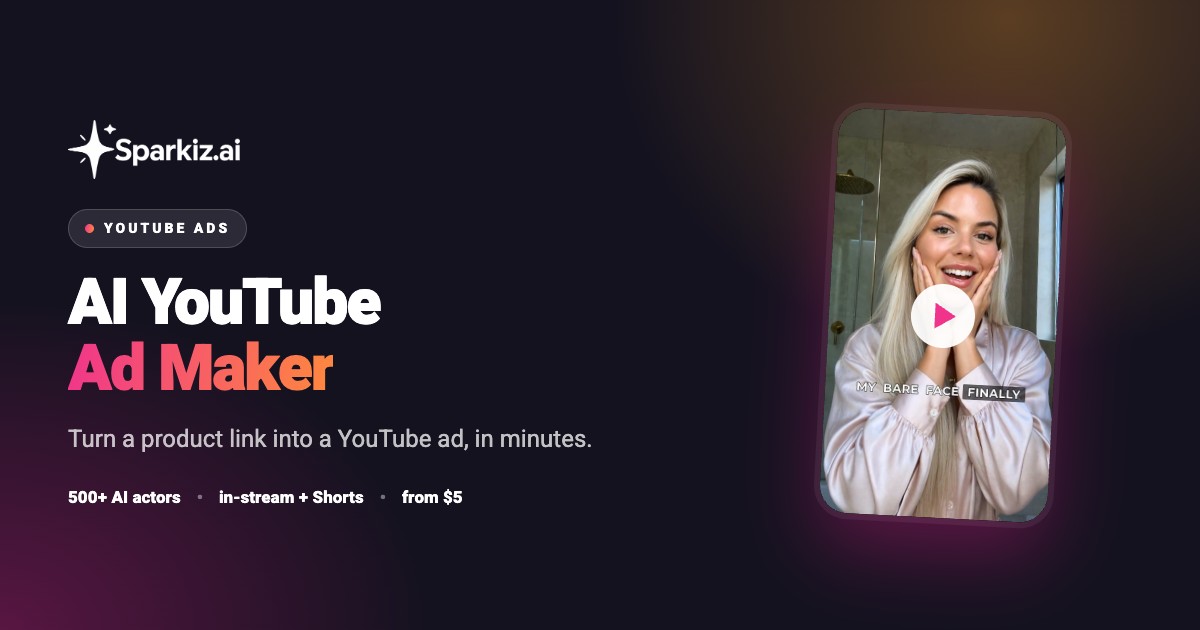 AI YouTube ad maker that turns a product link into an in-stream or Shorts video ad